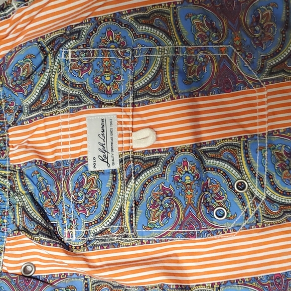 Polo by Ralph Lauren multicolor strips floral swimming trunk men size L - Picture 3 of 9